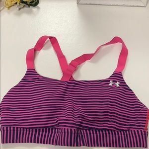 under armour striped sports bra